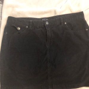 Blue corduroy mini skirt